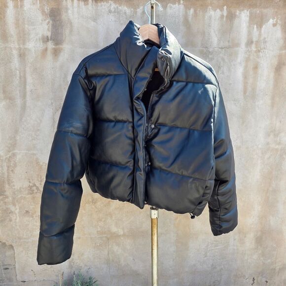 Bloggers Favorite Zara Faux Leather Puffer Jacket - Picture 2 of 8